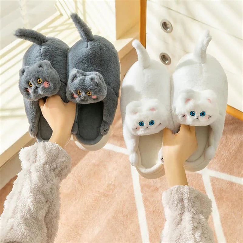 Cute Cat Fluffy Slippers