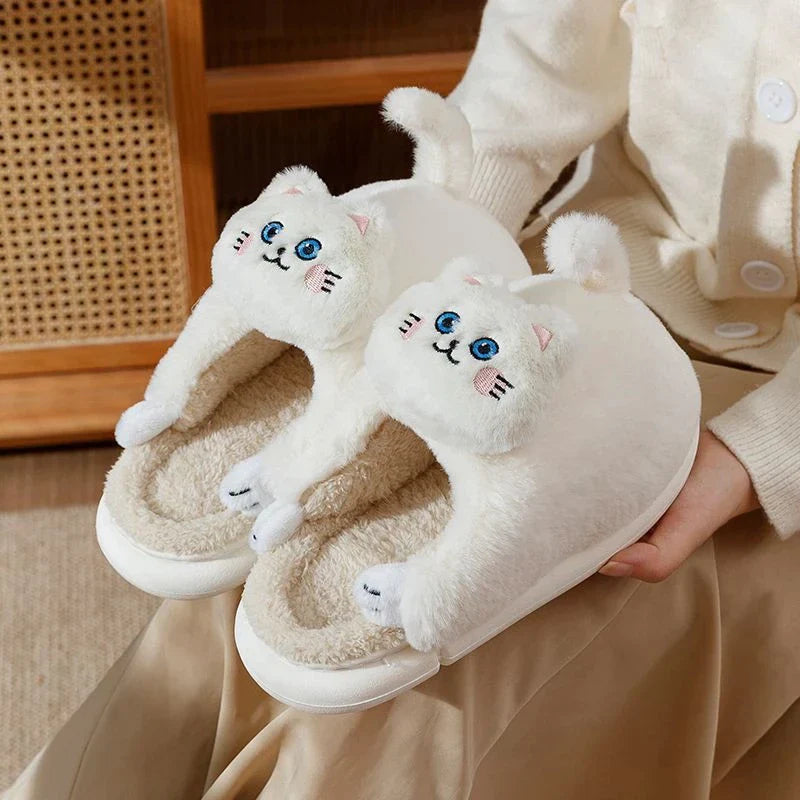 Cute Cat Fluffy Slippers