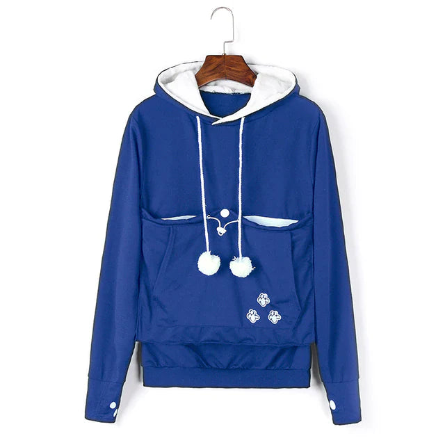 Cute Cat Kangaroo Pocket Hoodie