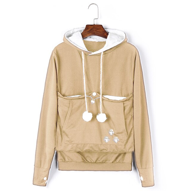 Cute Cat Kangaroo Pocket Hoodie
