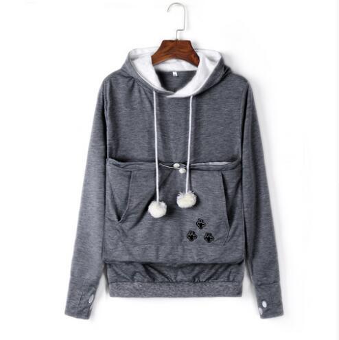 Cute Cat Kangaroo Pocket Hoodie
