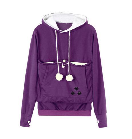 Cute Cat Kangaroo Pocket Hoodie