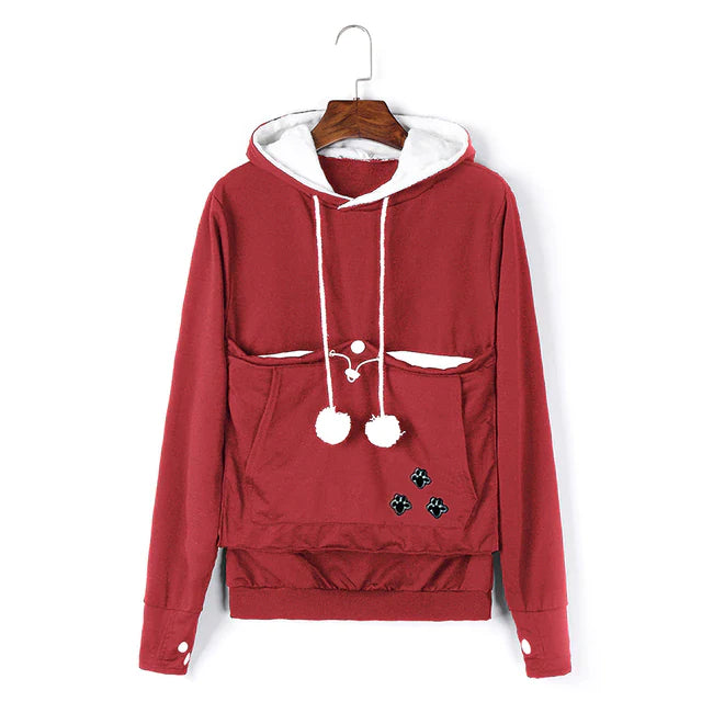 Cute Cat Kangaroo Pocket Hoodie