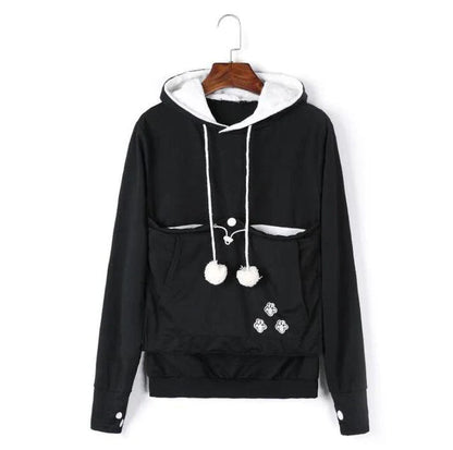Cute Cat Kangaroo Pocket Hoodie