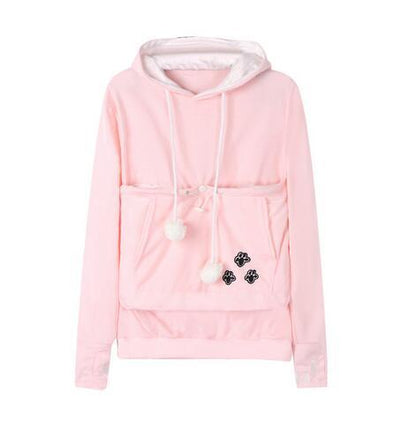 Cute Cat Kangaroo Pocket Hoodie